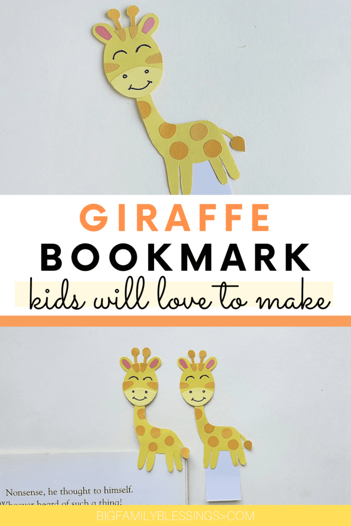 diy giraffe bookmark