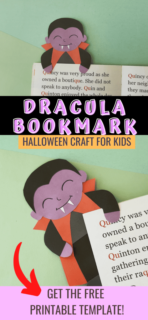 dracula craft halloween bookmark