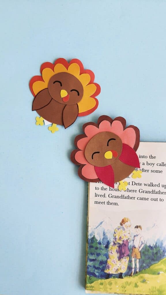 bookmark turkey for thanksgiving