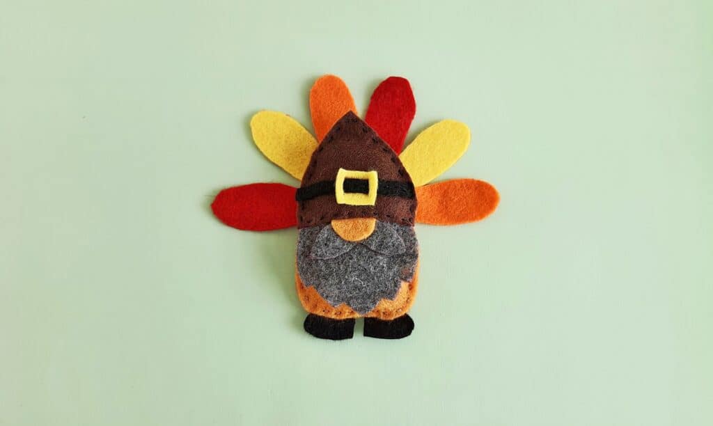 felt turkey thanksgiving gnome