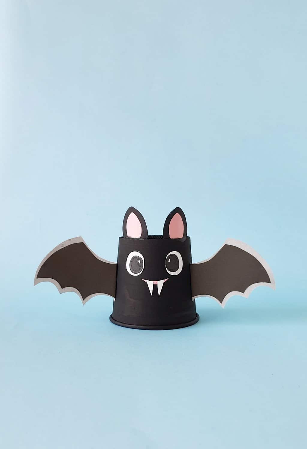 Paper Cup Bat Halloween Craft