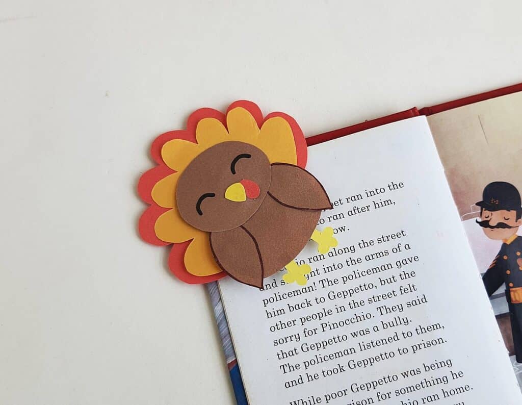 thanksgiving bookmark turkey