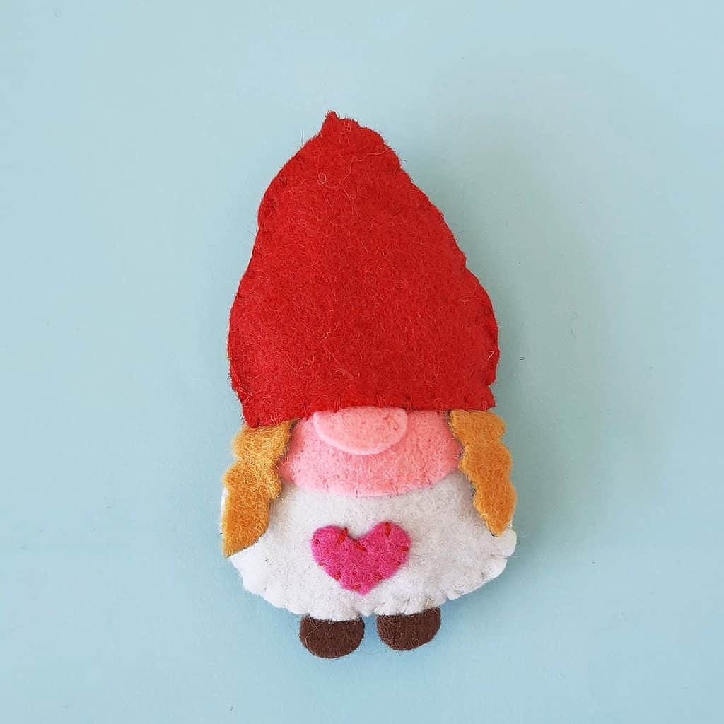 Valentine Felt Gnome Craft