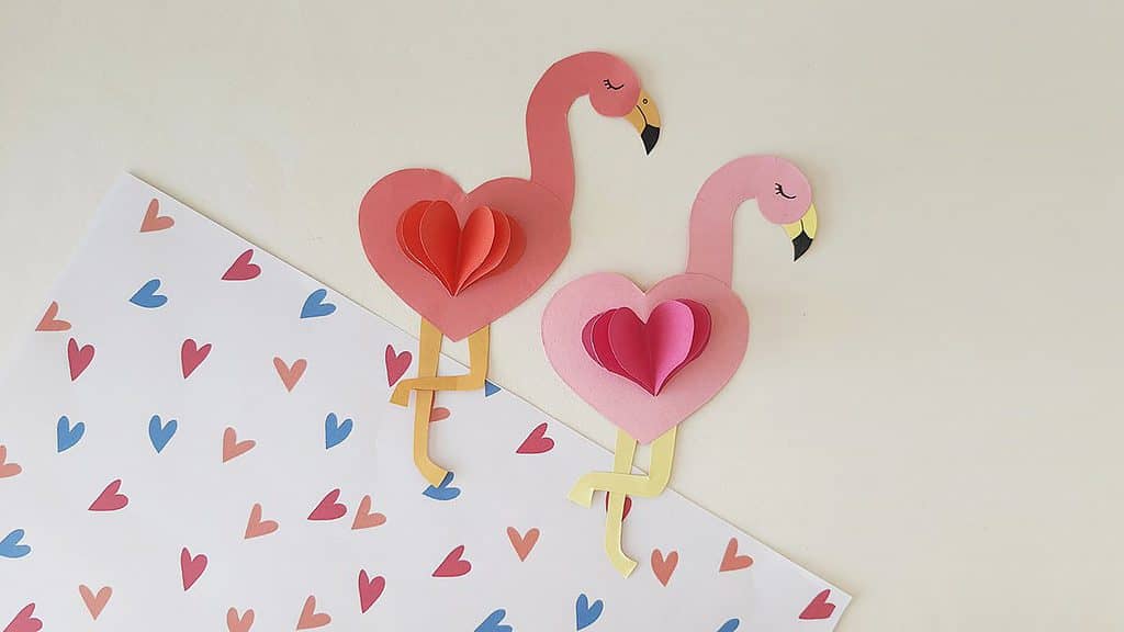flamingo valentine craft