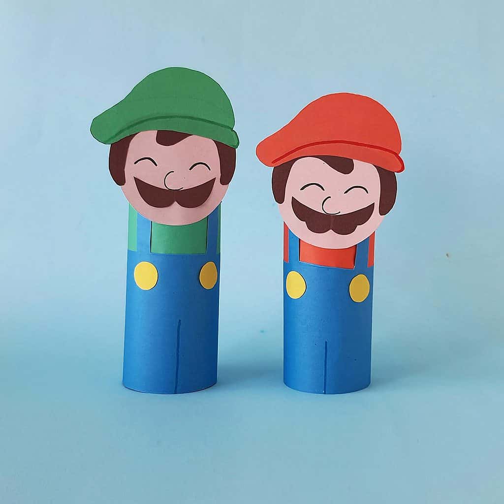Toilet Paper Roll Mario & Luigi Craft