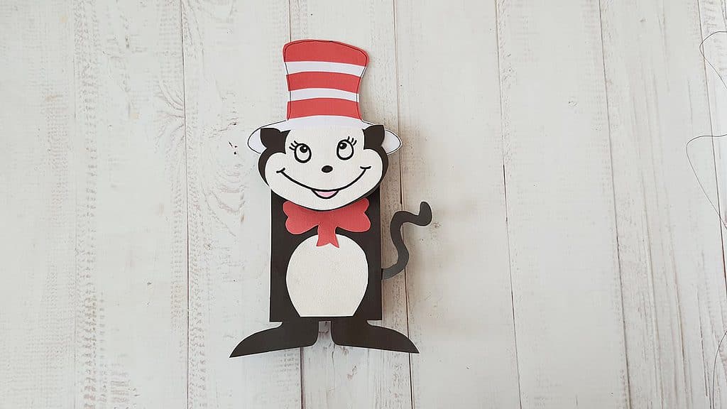 Cat in the Hat craft - paper bag puppet