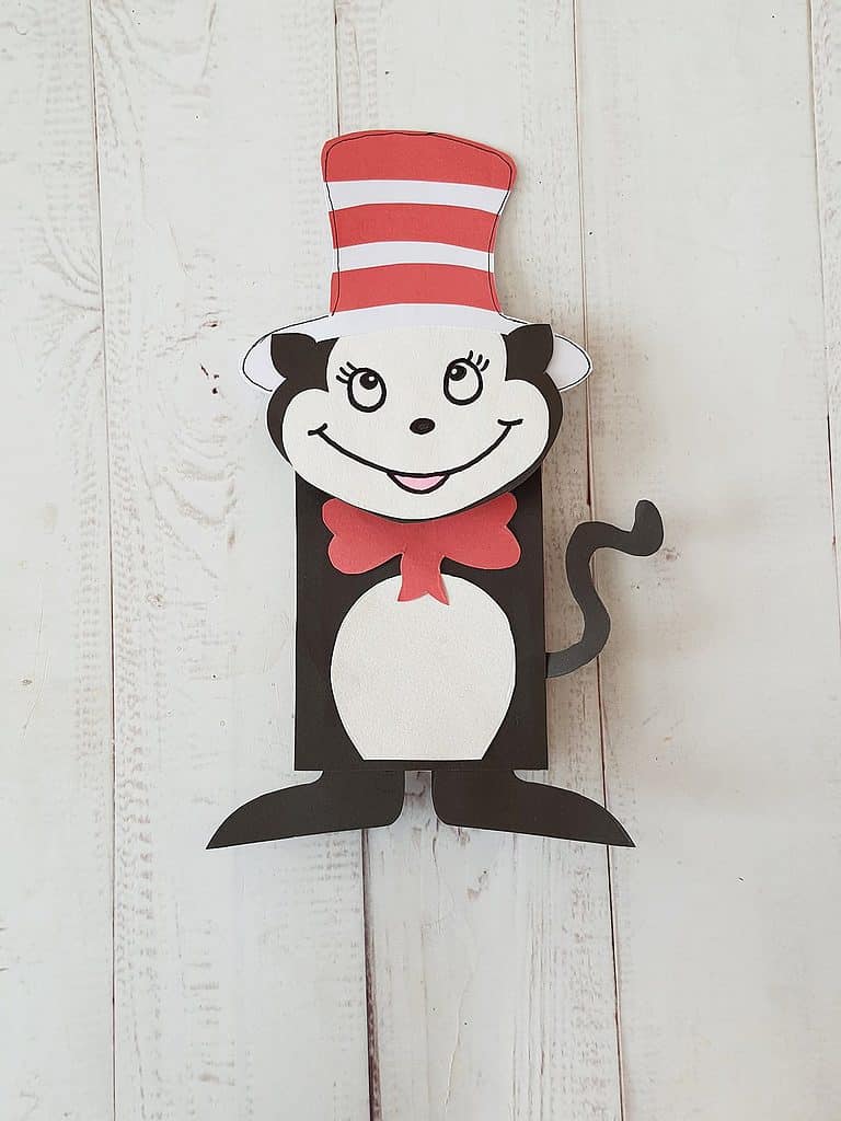 Cat in the Hat Puppet Dr. Seuss Craft