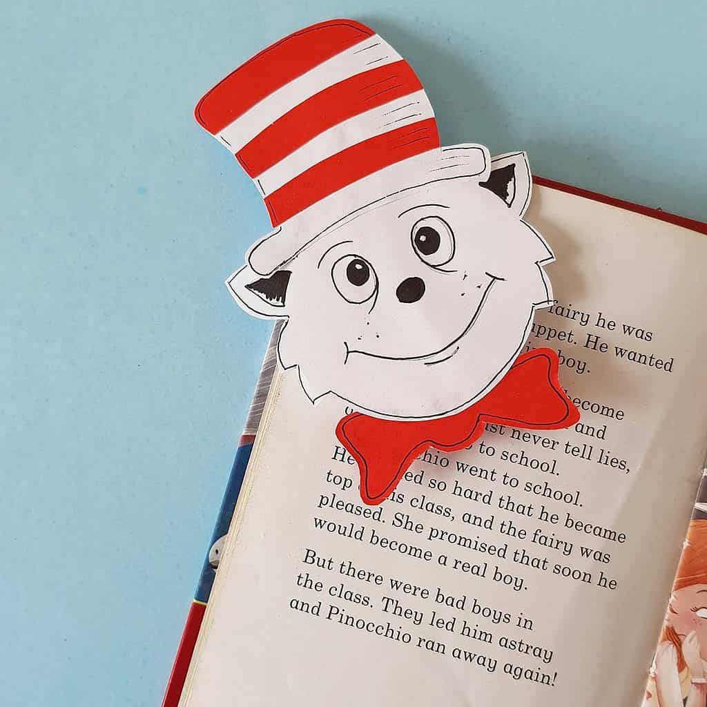 Cat in the Hat Bookmark – Dr. Seuss Craft