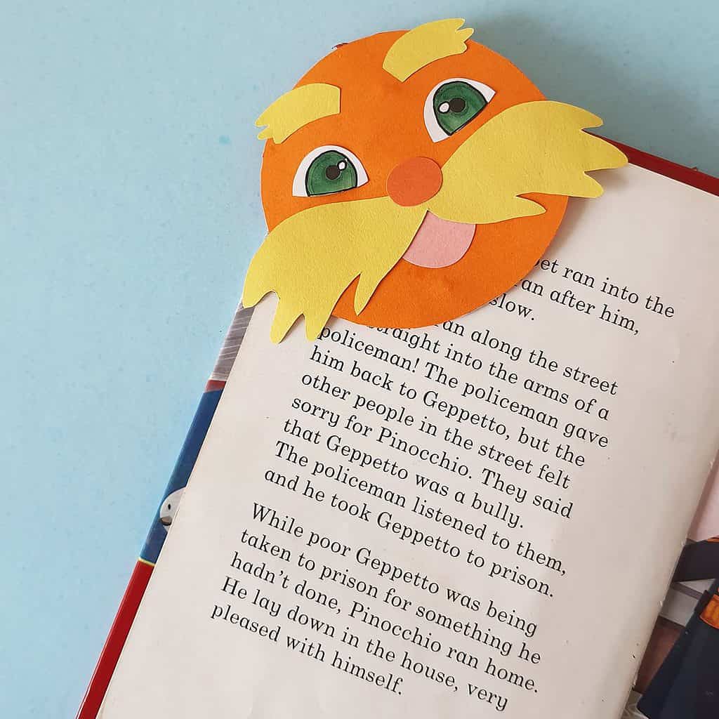 Lorax Craft – Seuss Bookmark