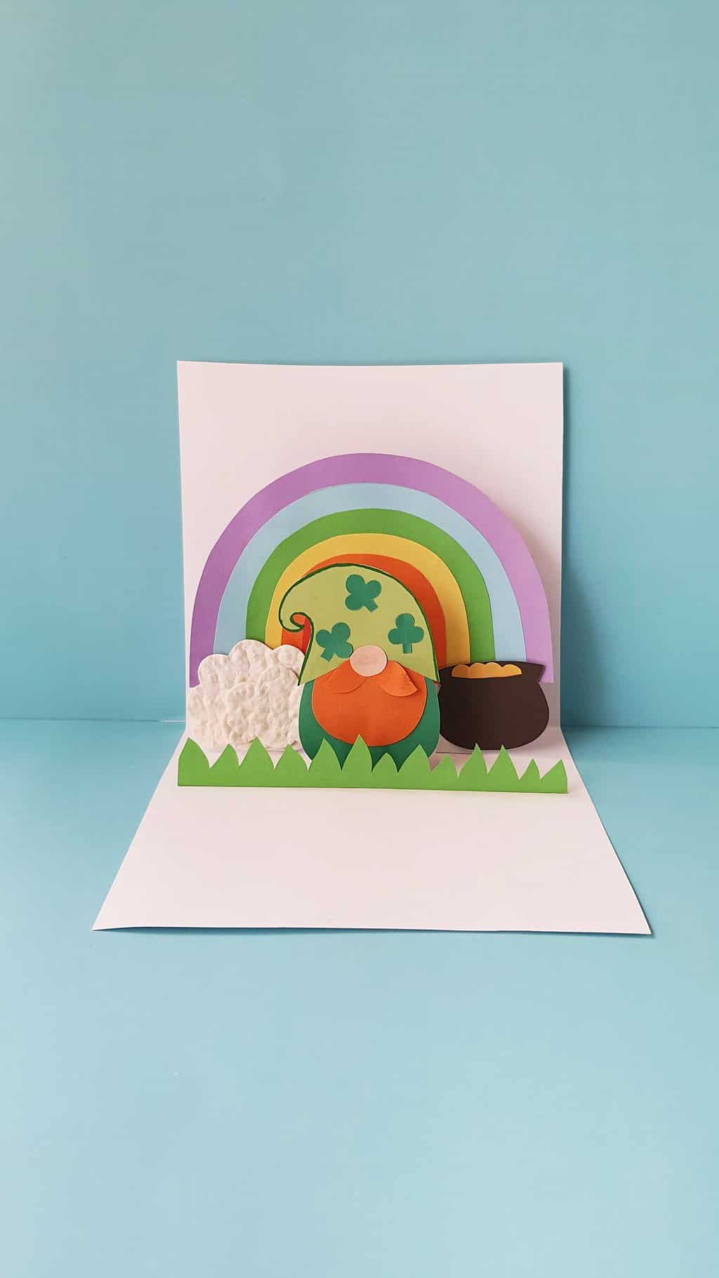 Gnome Leprechaun Pop Up Card – St. Patrick’s Day Craft