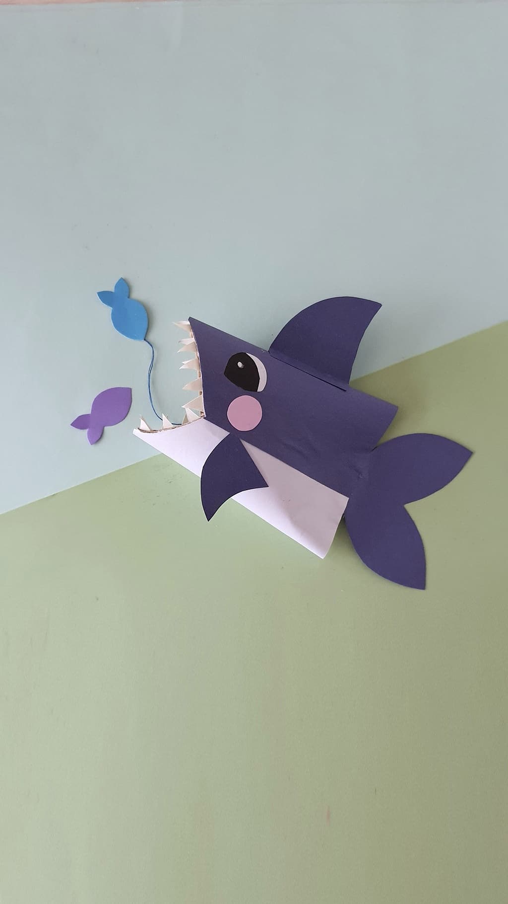Toilet Paper Roll Shark Craft for Kids