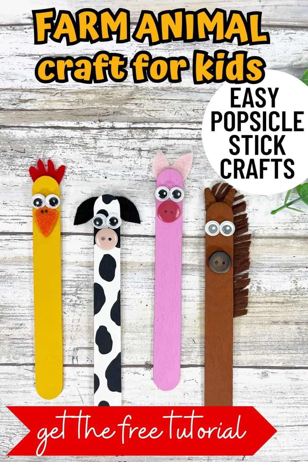 Popsicle Stick Farm Animal Craft - Big Family Blessings