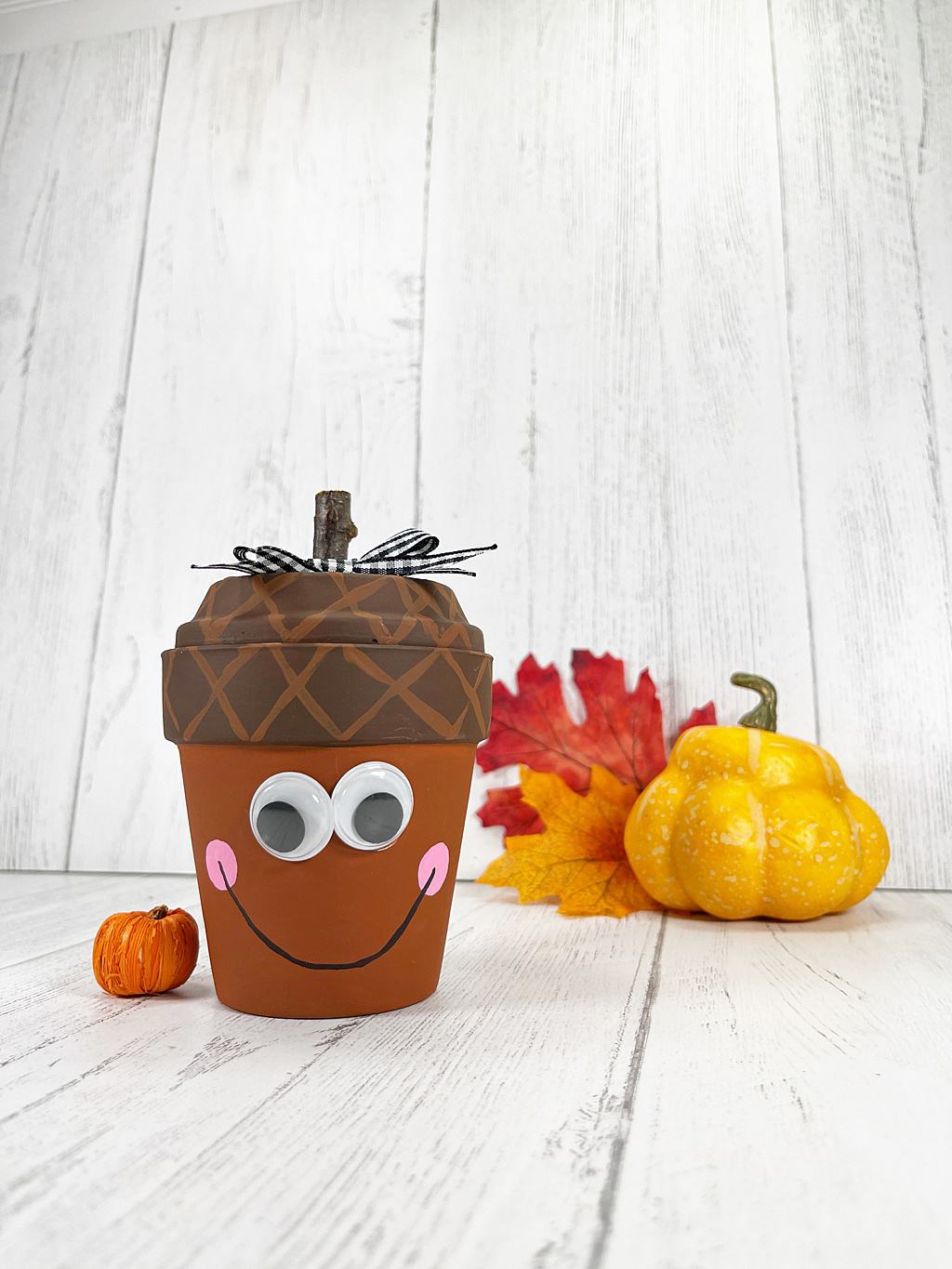 Clay Pot Acorn Craft for Fall