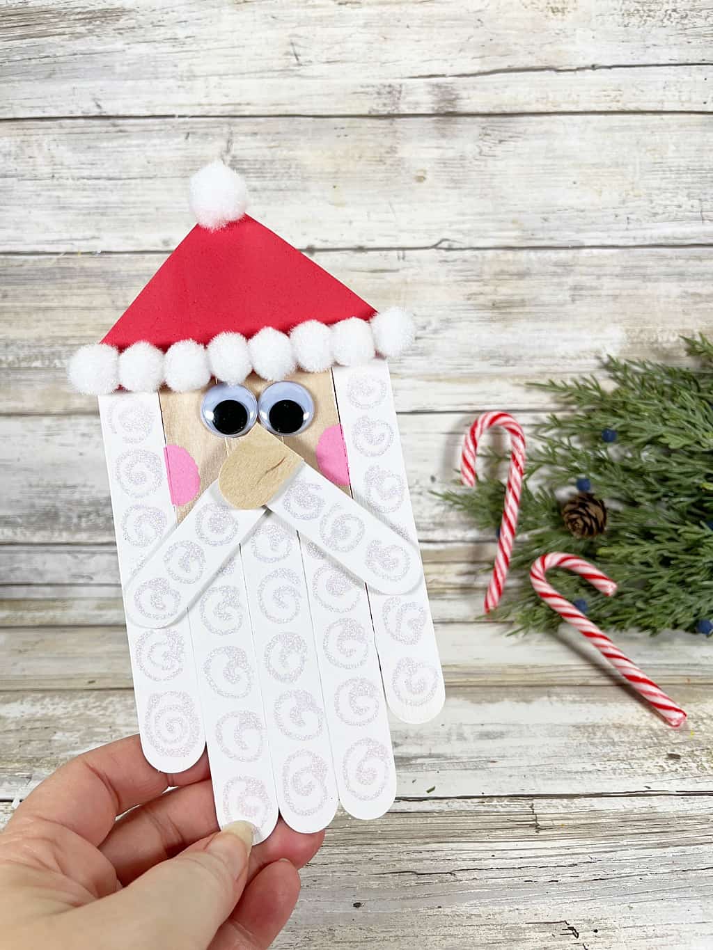 Popsicle Stick Santa Craft
