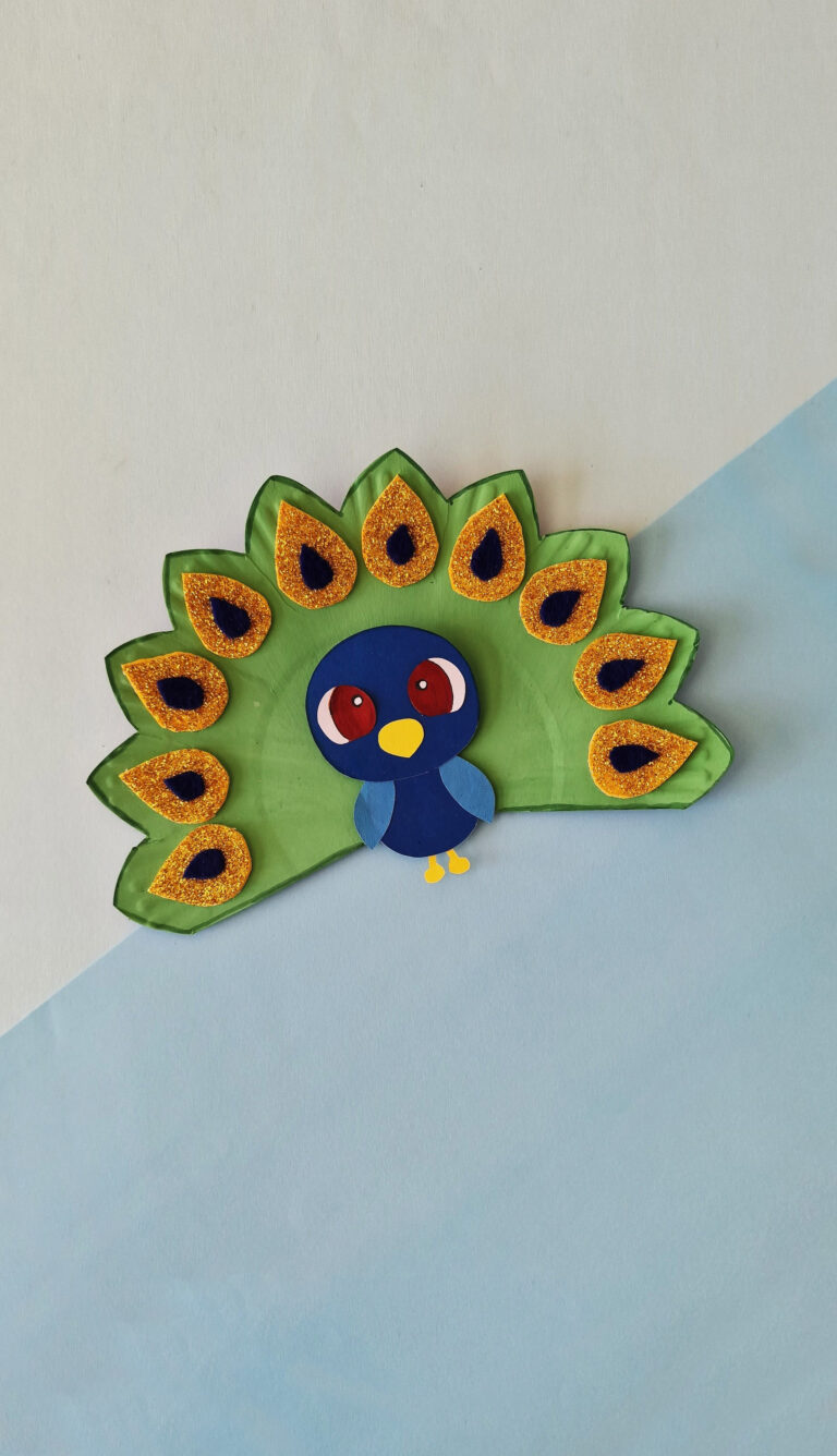 Paper Plate Peacock Craft