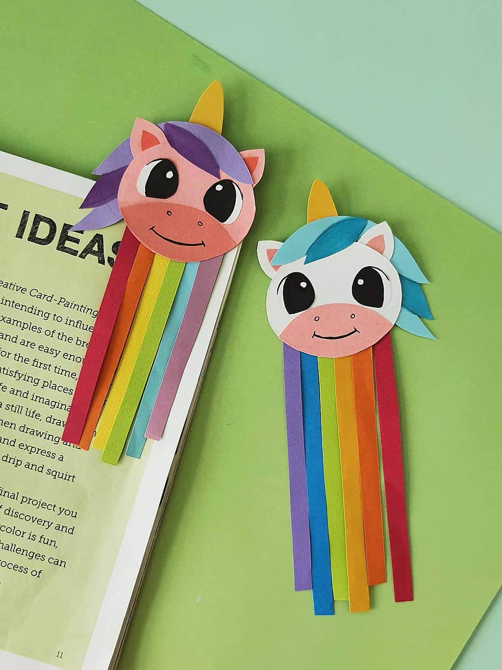Rainbow Unicorn Bookmark Craft