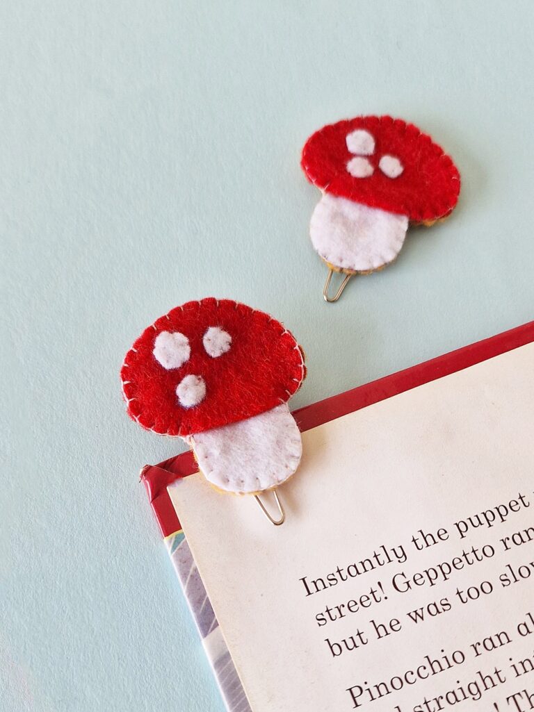 Felt Mushroom Bookmark Craft