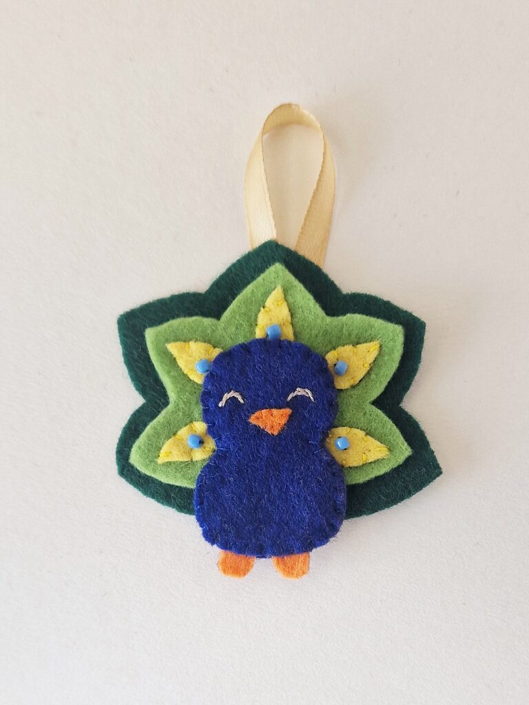 Felt Peacock Ornament Craft