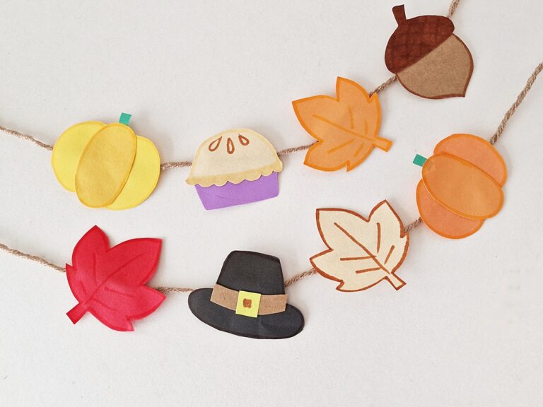DIY Paper Thanksgiving Garland - Big Family Blessings