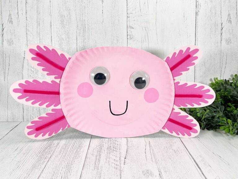 Paper Plate Axolotl Craft