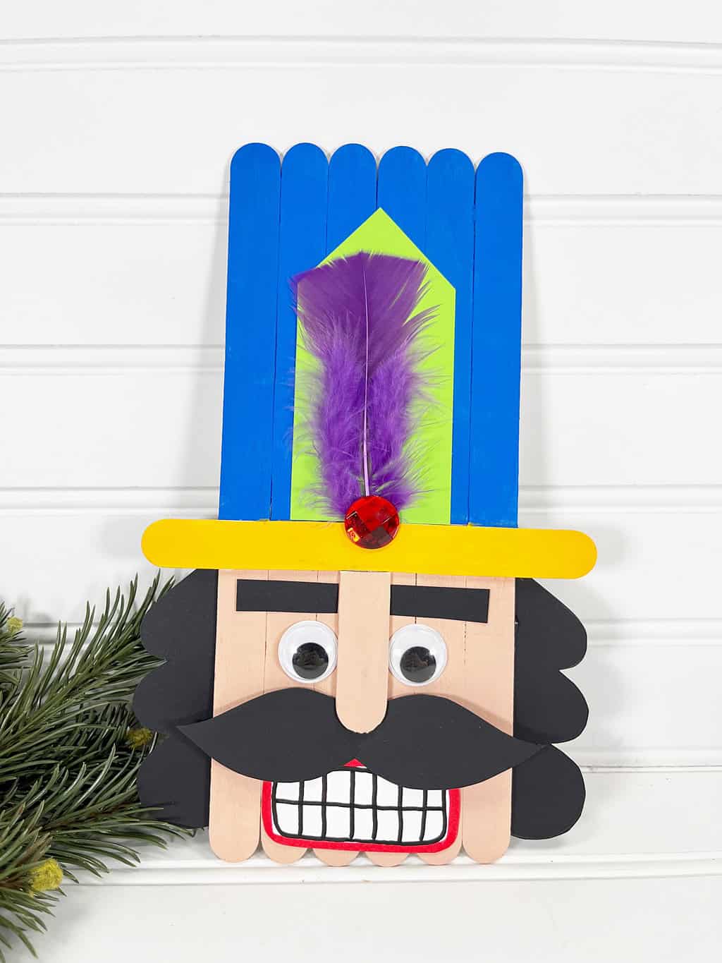 Craft Stick Nutcracker Craft for Kids