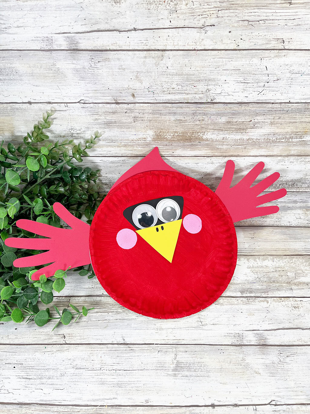 Paper Plate & Handprint Cardinal Craft
