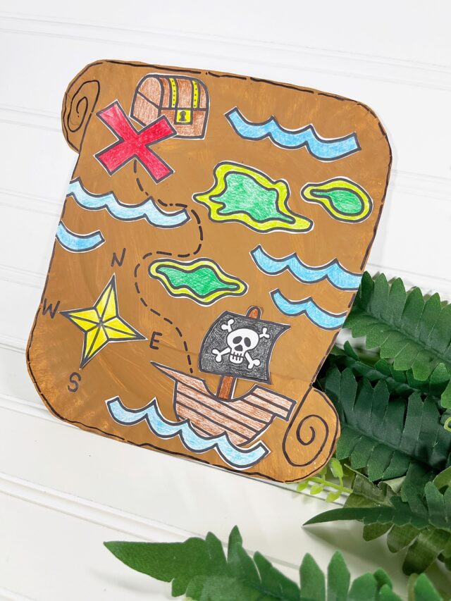 Fun Map Craft Paper Plate Pirate Map Craft for Kids - Big Family Blessings