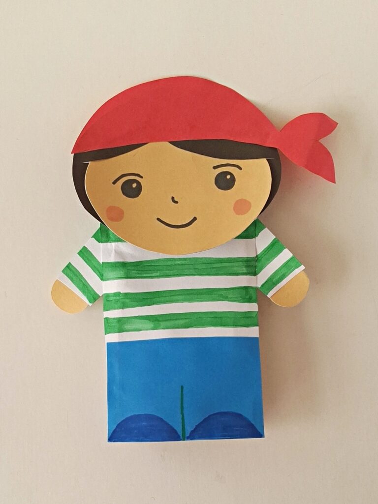Paper Bag First Mate Puppet Craft for Kids