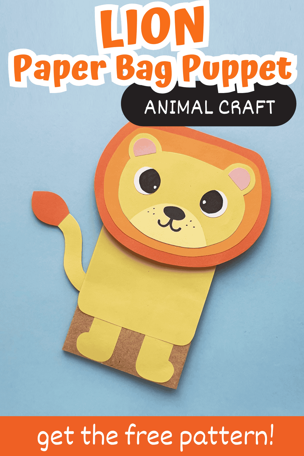 L Puppet Craft Lion Paper Bag Puppet Craft - Big Family Blessings