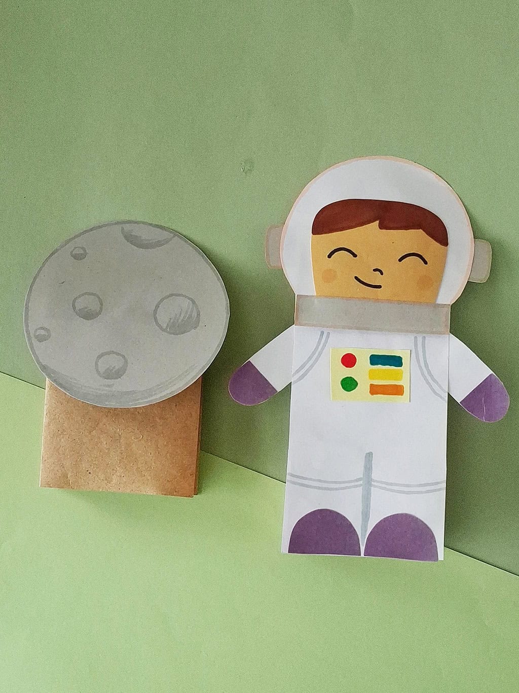 Paper Bag Puppet Astronaut Craft