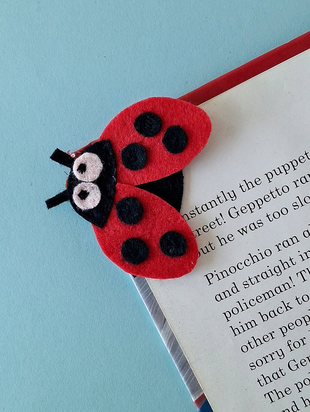 Felt Ladybug Bookmark