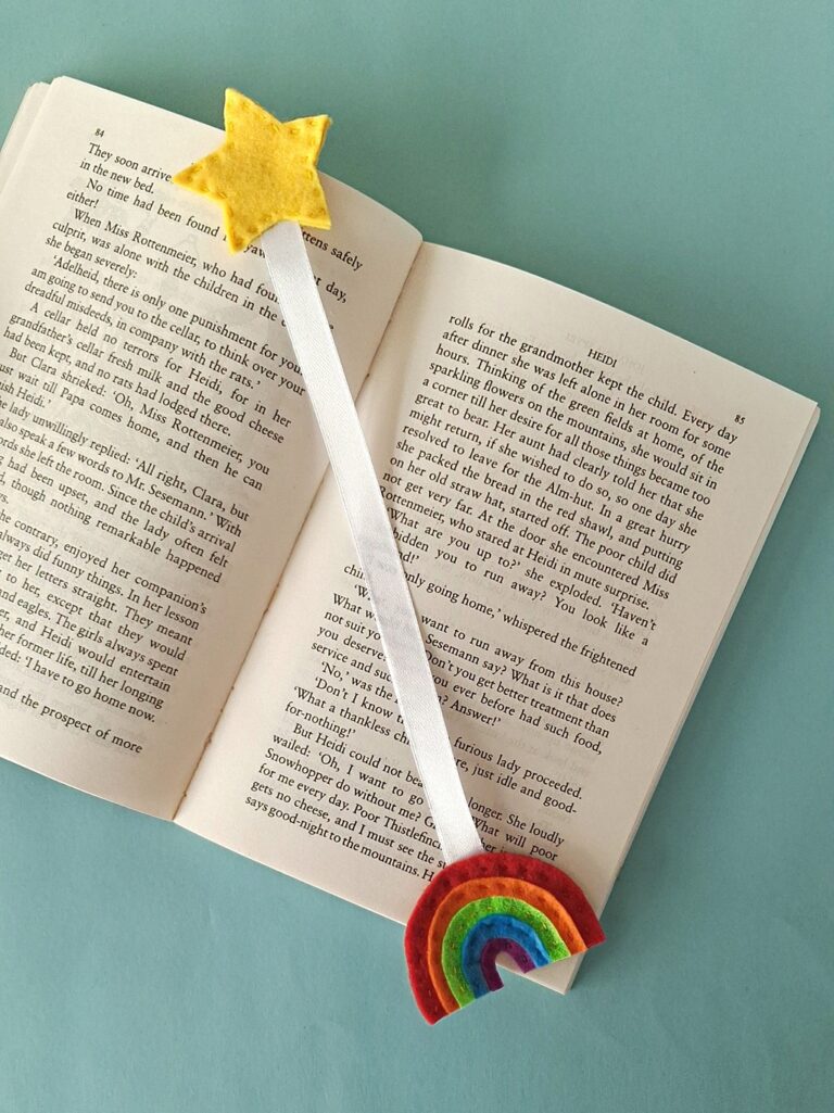 Rainbow Ribbon and Felt Bookmark Craft