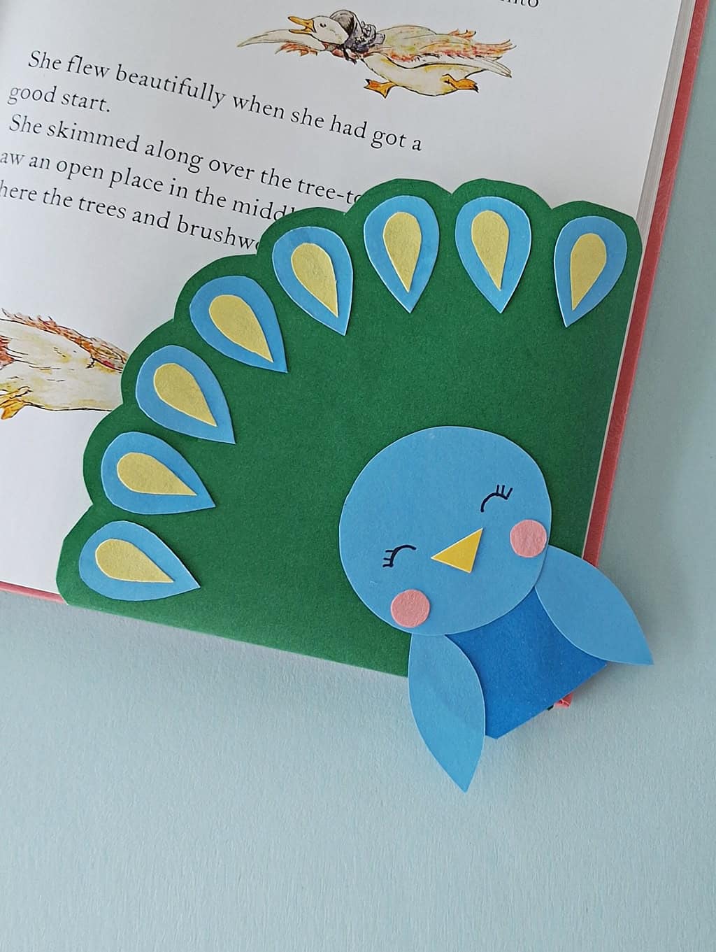Peacock Corner Bookmark