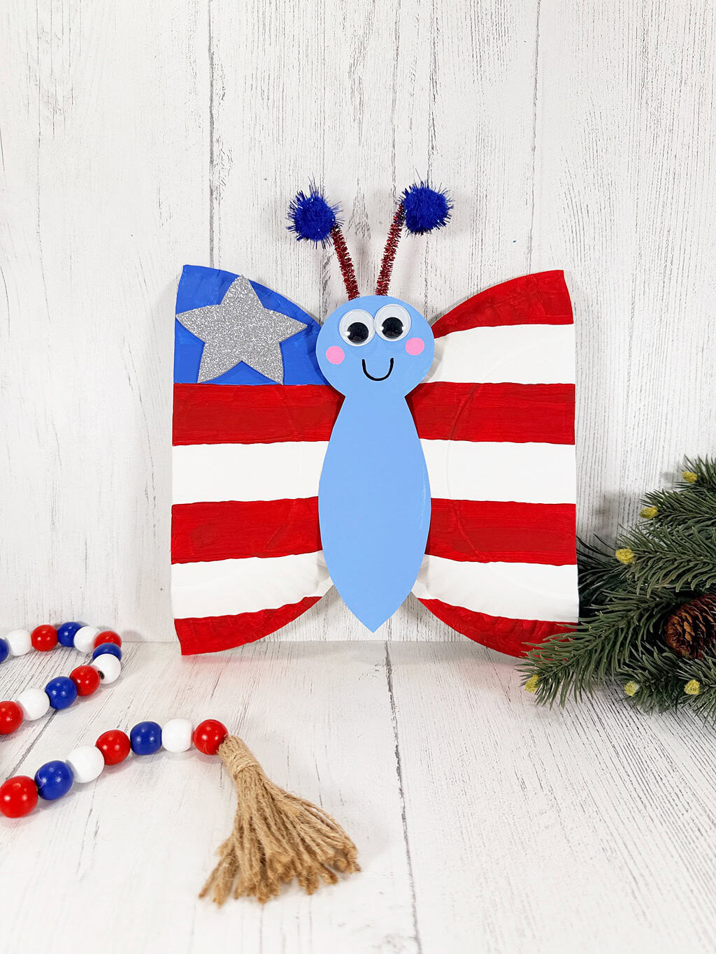 Patriotic Craft – Paper Plate Butterfly