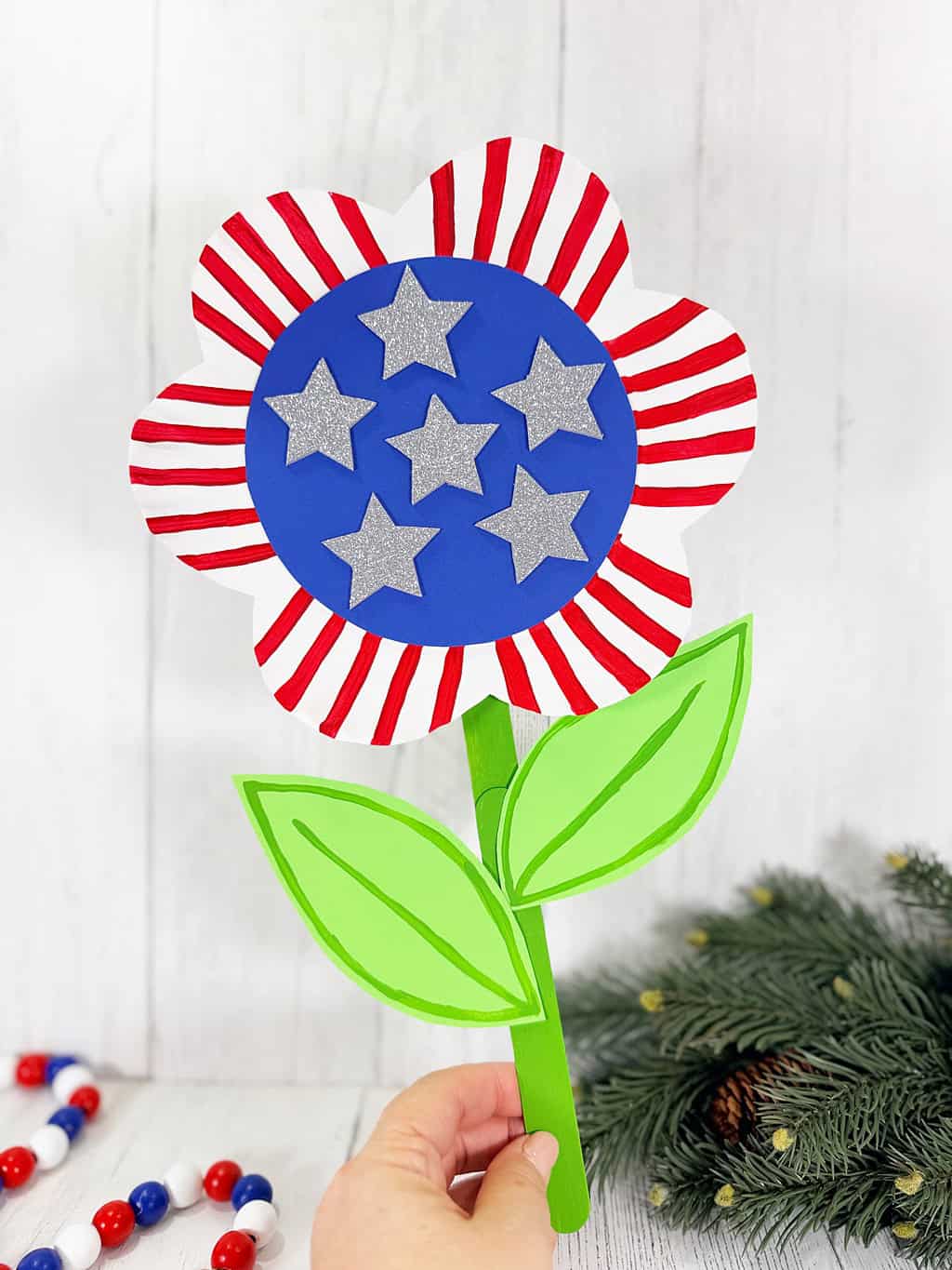 Patriotic Craft – Paper Plate Flower