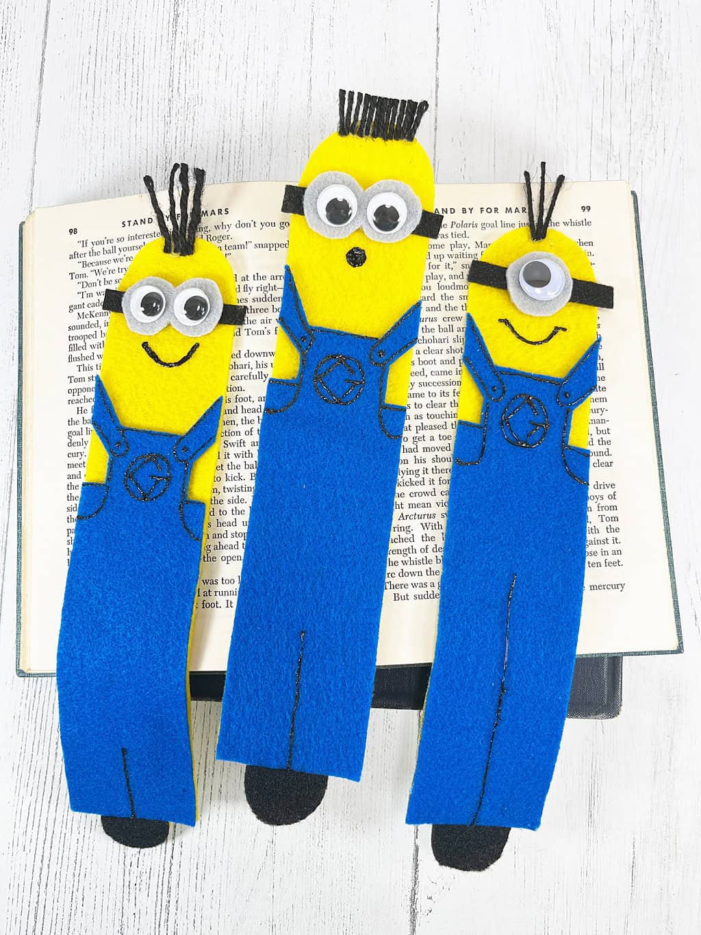 Felt Minion Bookmark Craft
