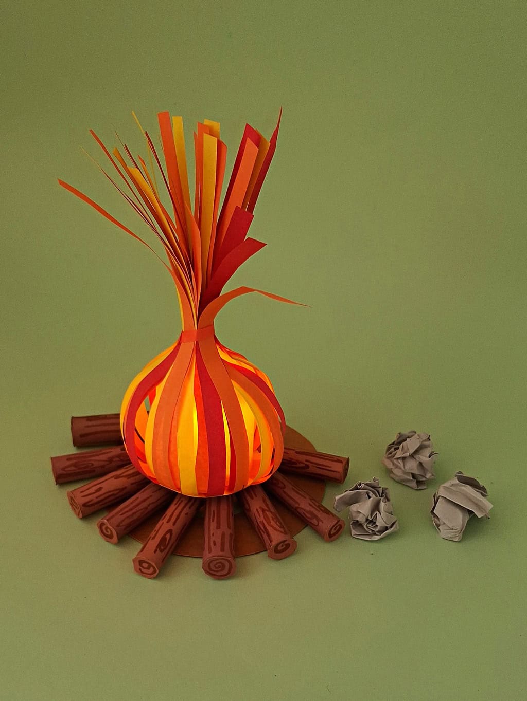 3D Campfire Craft for Kids